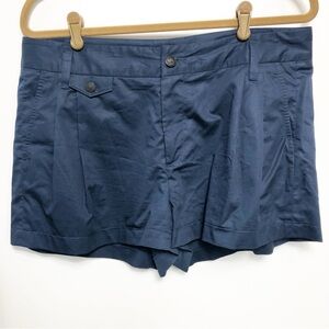 Rag & Bone Pleated A-line Chino Shorts Navy Sz 10